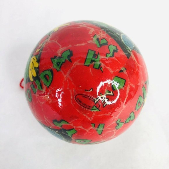 Disney Mickey Mouse Decoupage Christmas Tree Ornament Red Green - Picture 7 of 7